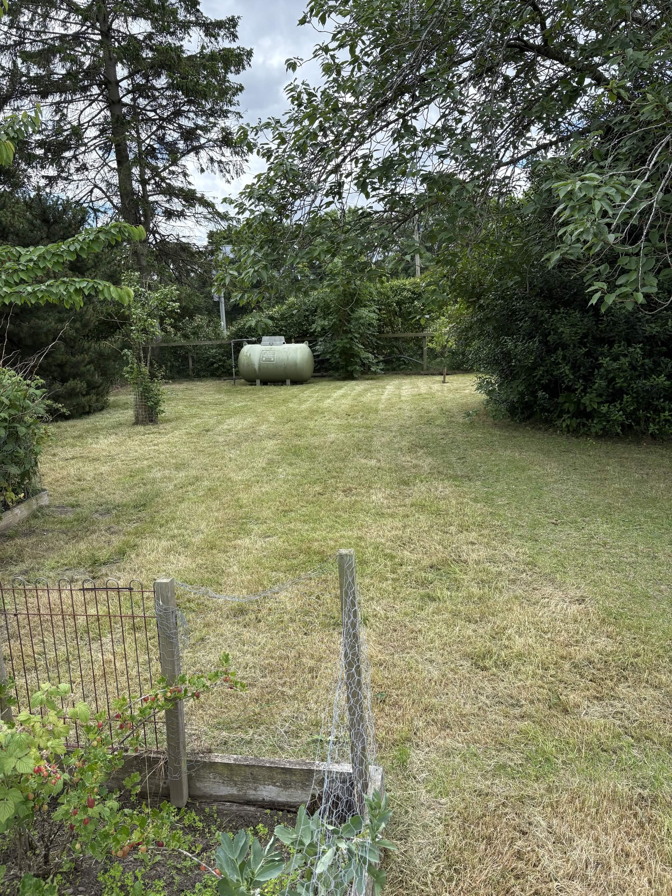 After grass cutting work